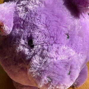 Jumbo Plush Piggy Money Bank Purple Brand 9x9x11 FAB-NY